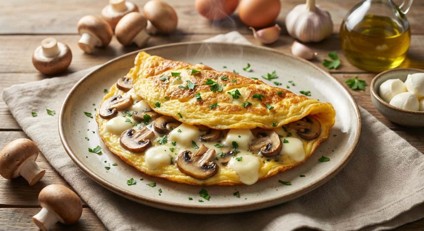 Tortilla de Champiñones y Mozzarella