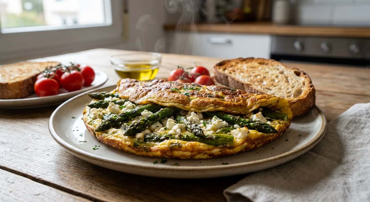 Tortilla de Espárragos y Feta