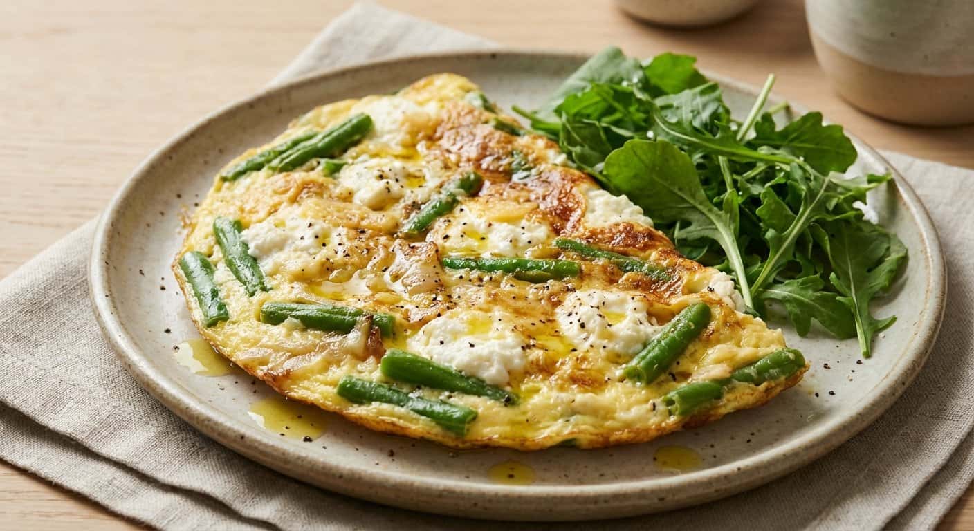 Tortilla de Judías Verdes y Ricotta