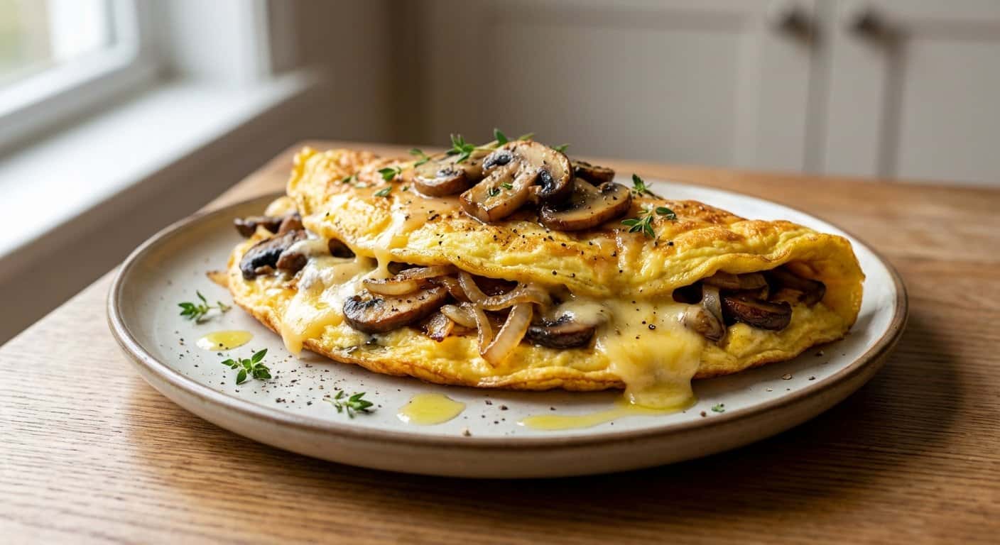 Tortilla de Setas y Cheddar