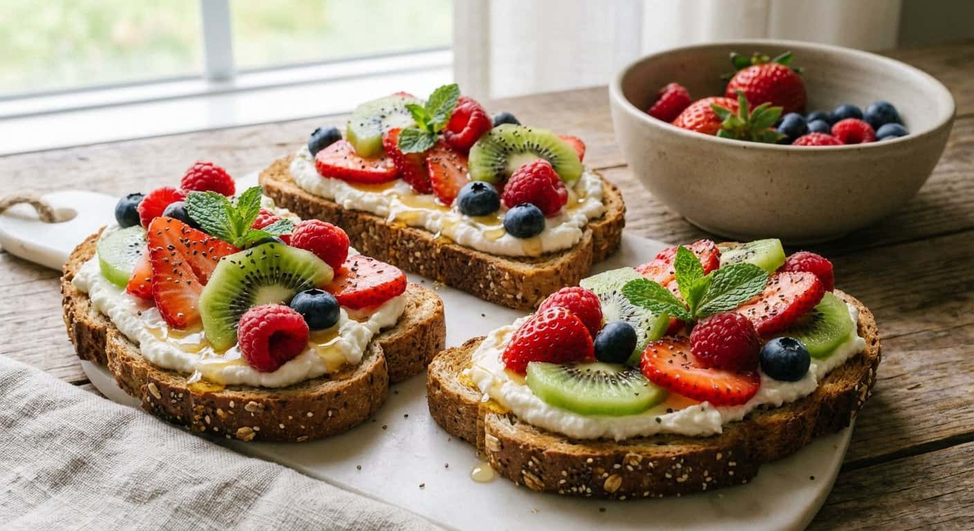 Tostada de Frutos Rojos y Kiwi