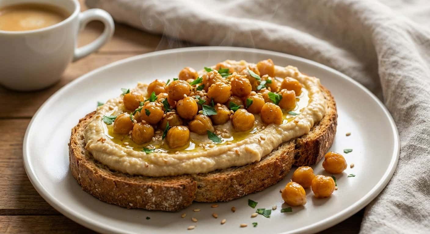 Tostada de Garbanzos con Hummus