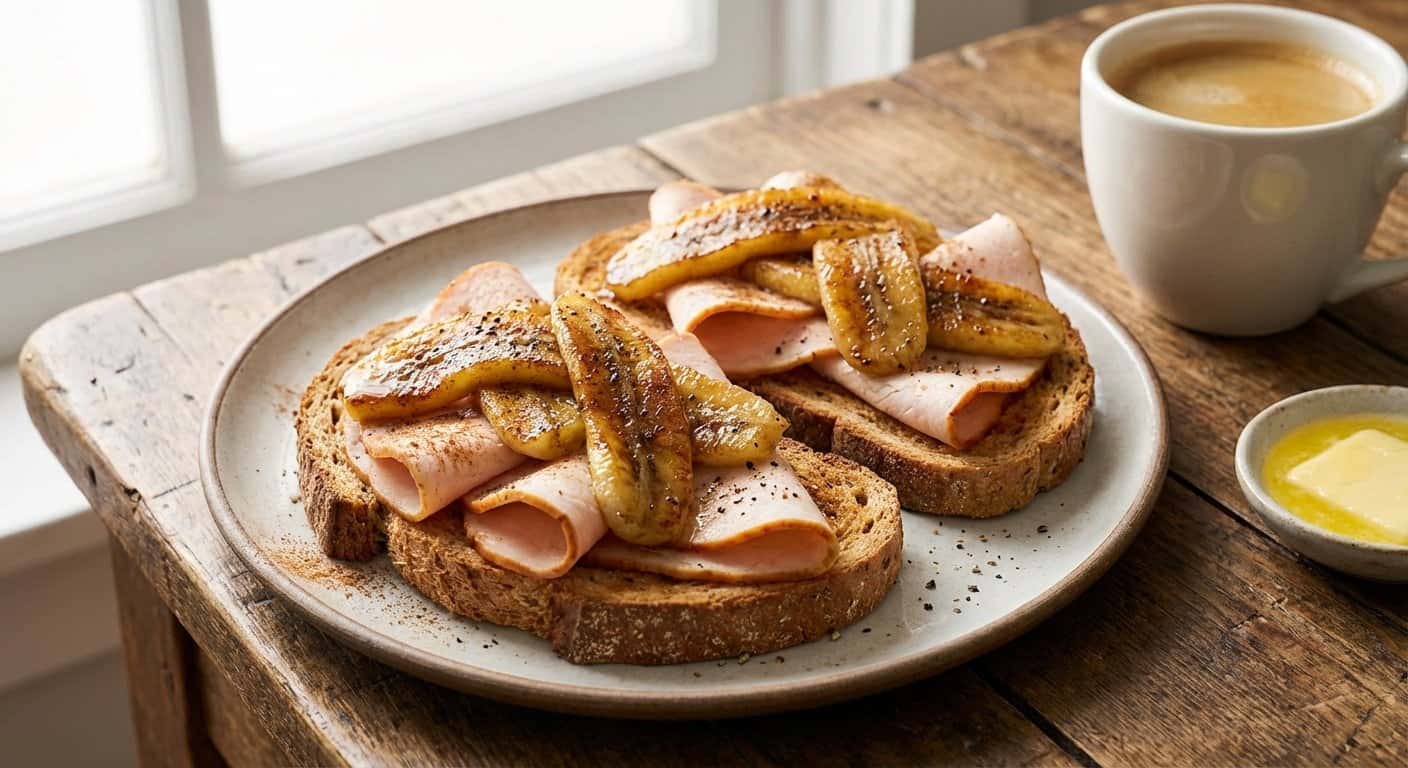 Tostada de Pavo con Plátano