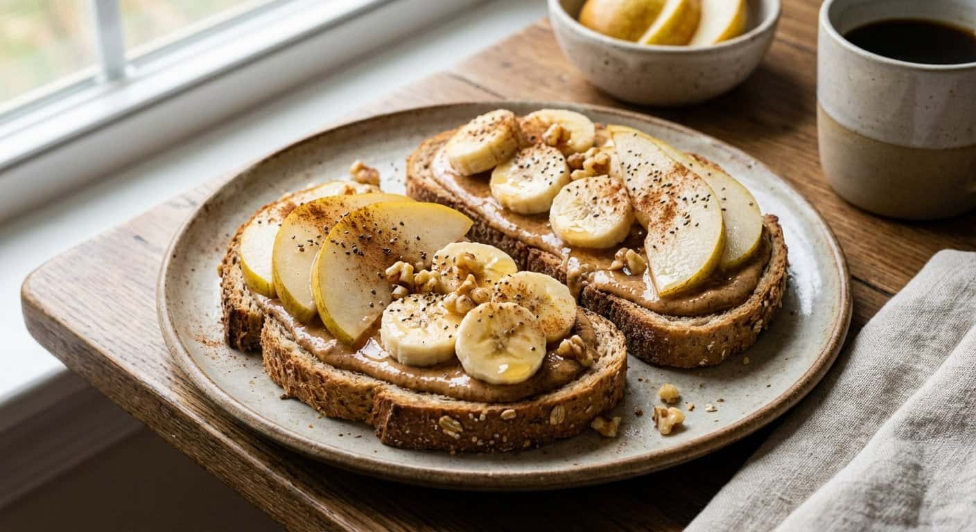 Tostada de Plátano y Pera