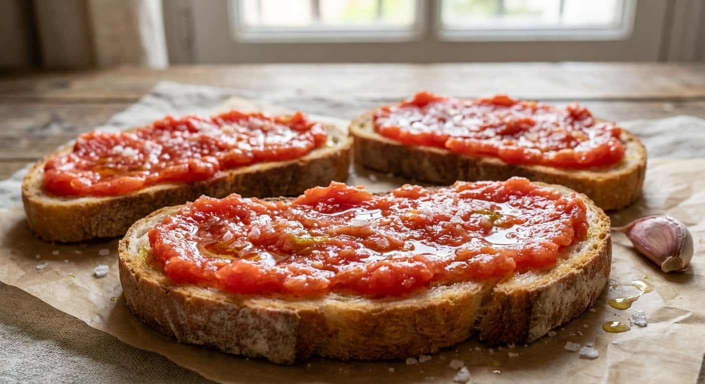 Tostadas con Tomate y Aceite de Oliva