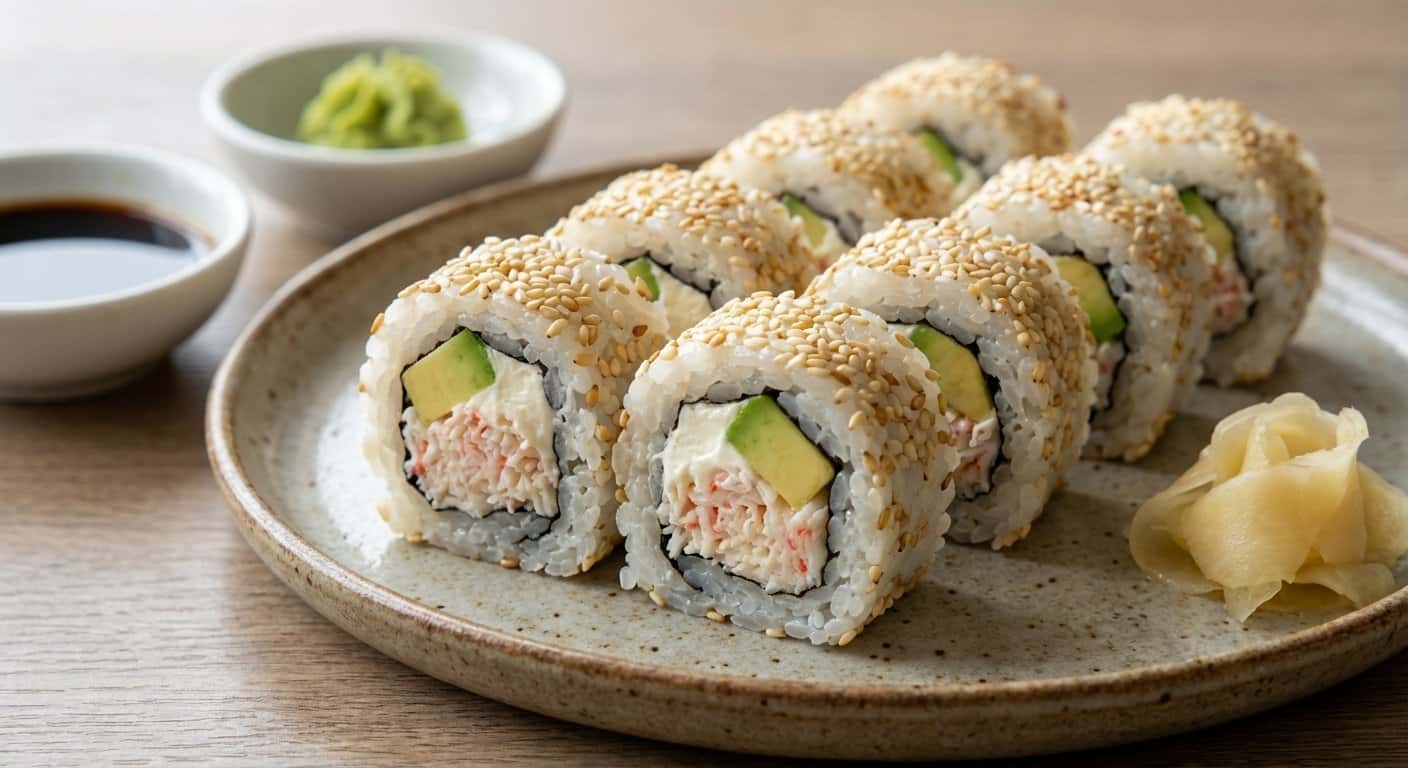 Uramaki de Cangrejo y Aguacate