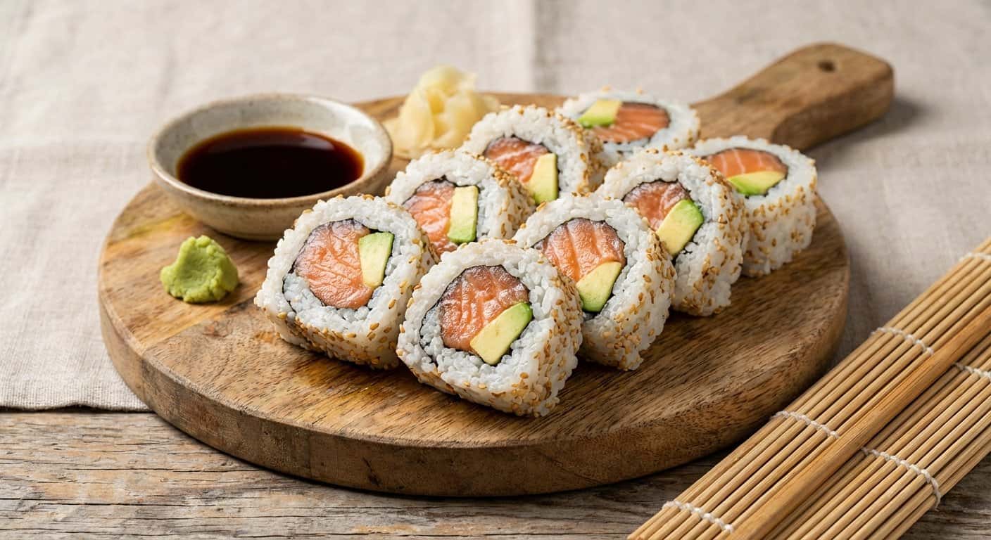 Uramaki de Salmón y Aguacate