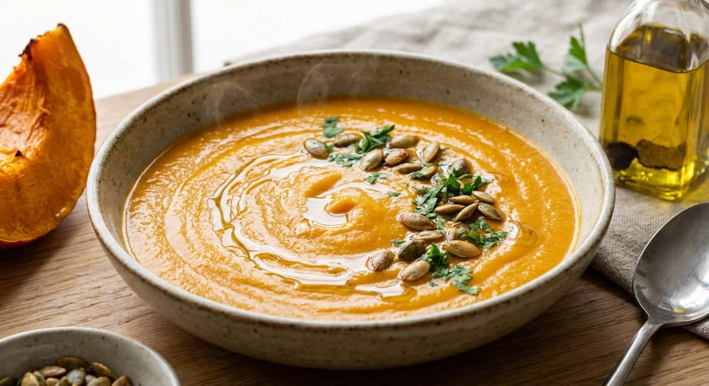 Velouté de Calabaza Asada con Aceite de Trufa