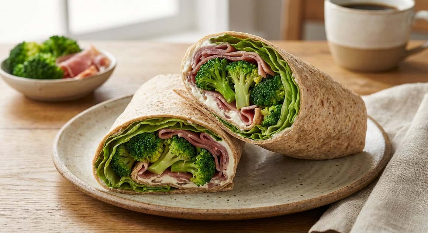 Wrap de Jamón con Brócoli