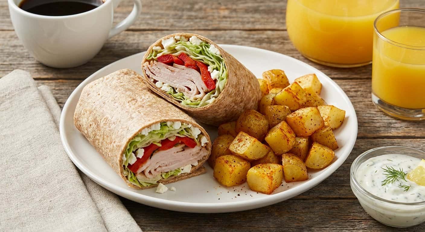 Wrap de Pavo con Patatas Doradas