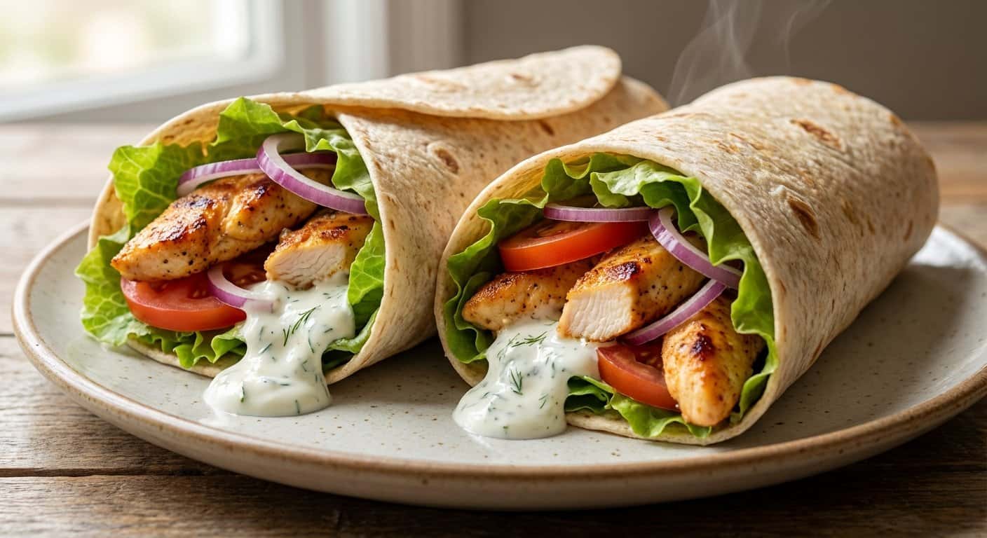 Wrap de Pollo con Ajo