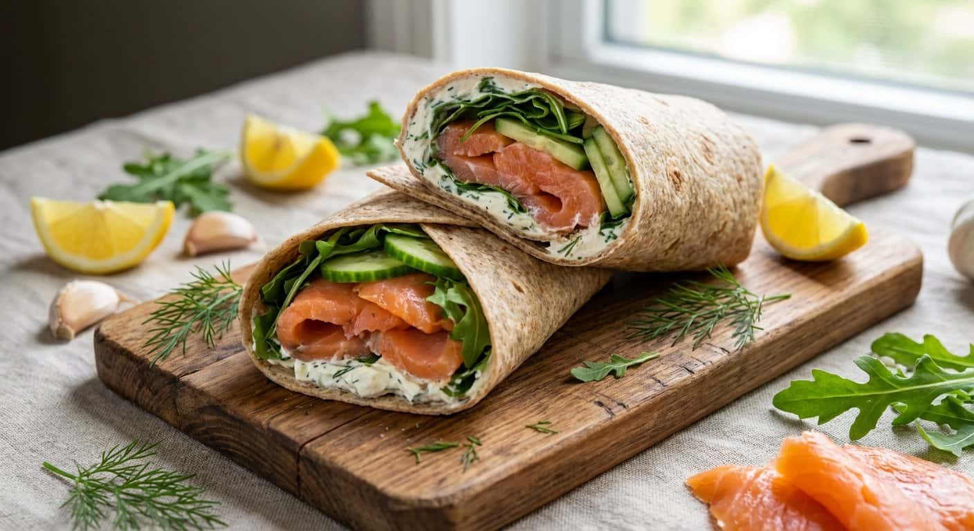 Wrap de Salmón con Ajo