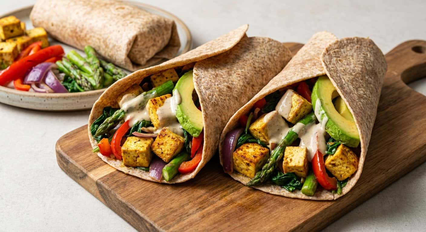 Wrap de Tofu con Espárragos
