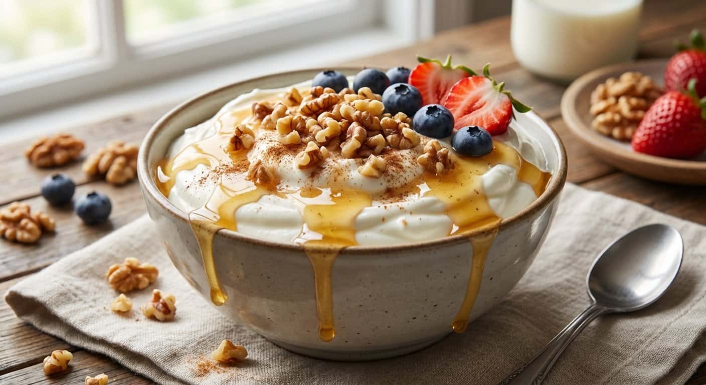 Yogur con Miel y Nueces