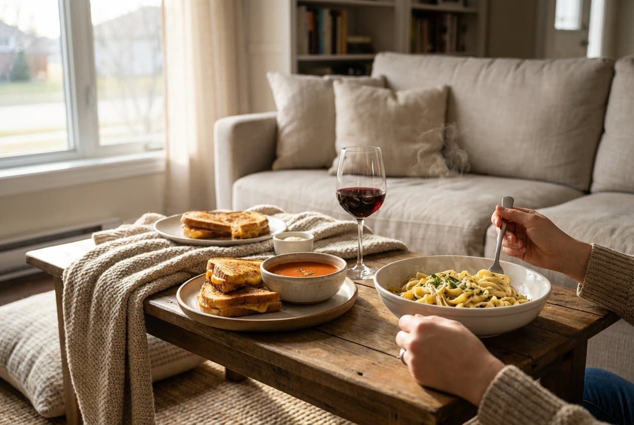 Cenas de Sofá: El Ritual Perfecto para Terminar el Día con Platos Reconfortantes