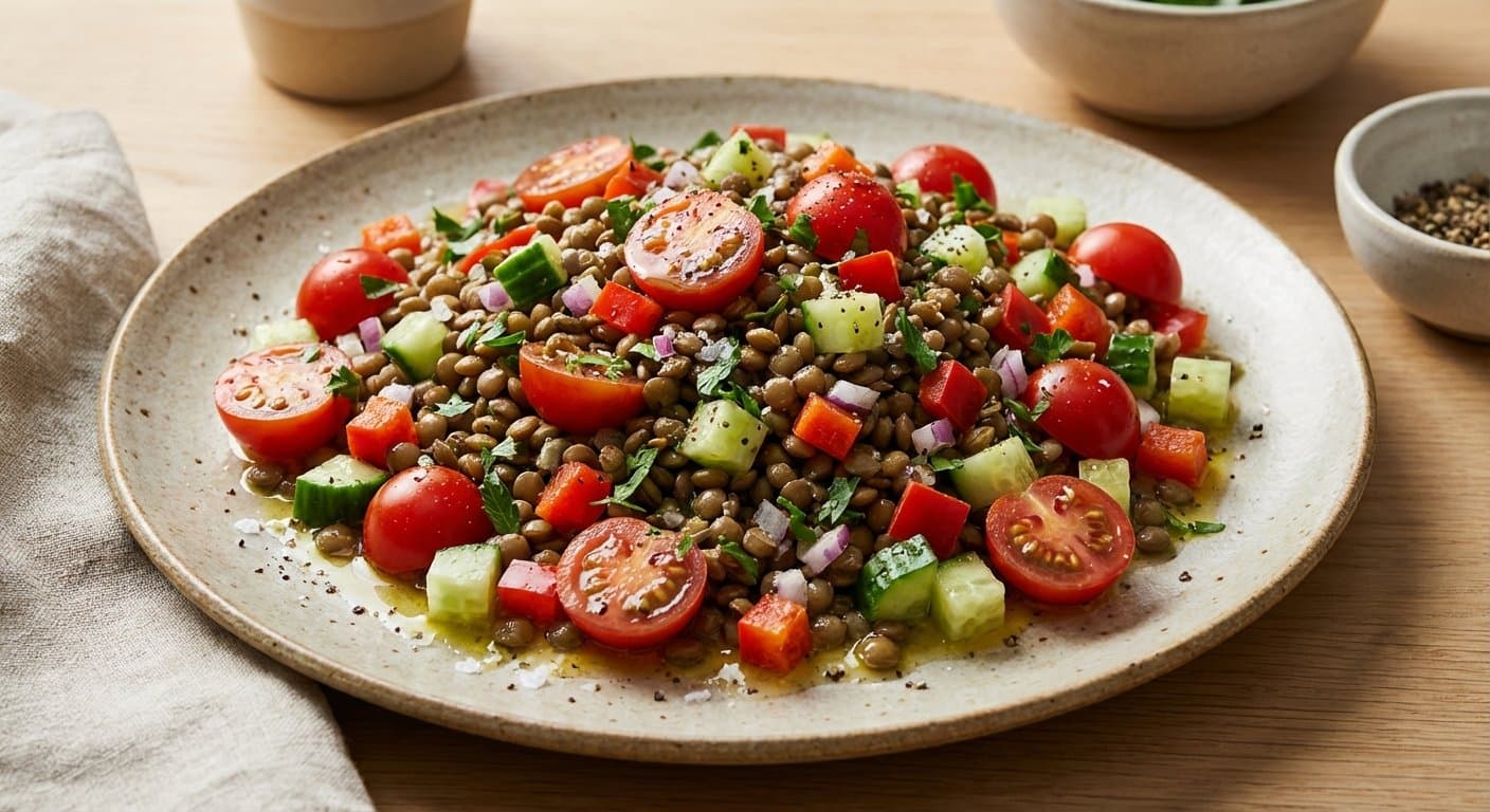 Ensalada de Lentejas Mediterránea