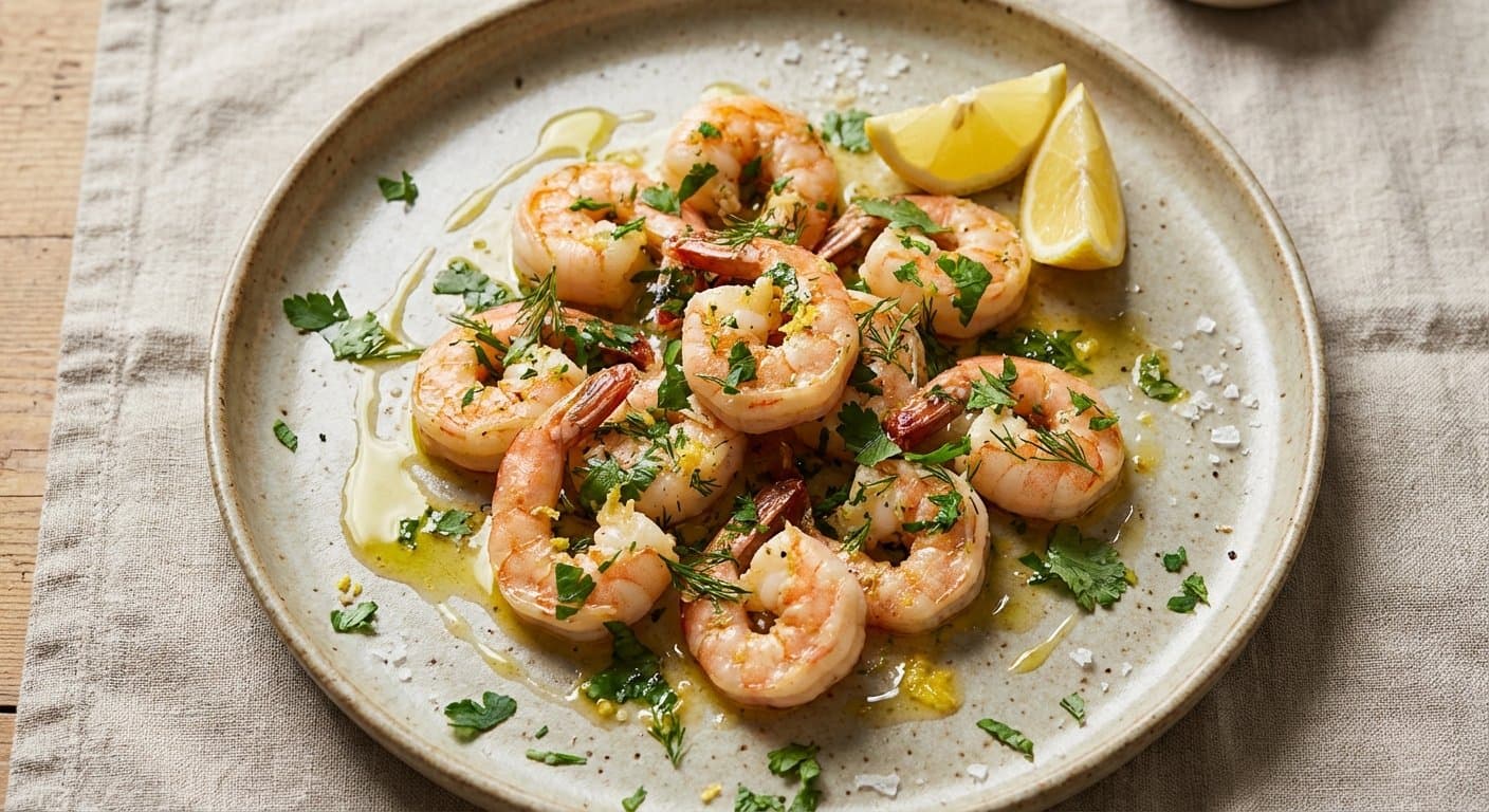 Gambas con Mantequilla y Hierbas