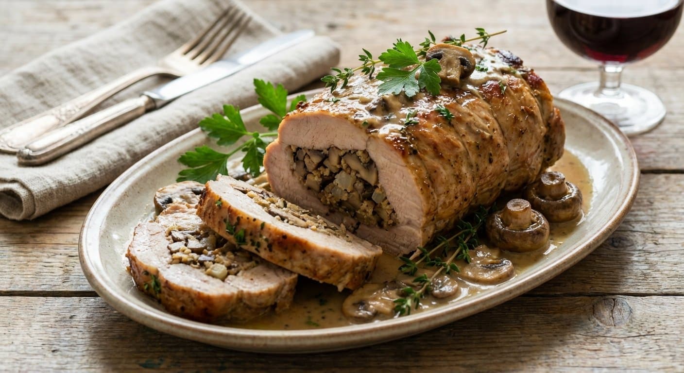 Lomo de Cerdo Relleno de Setas