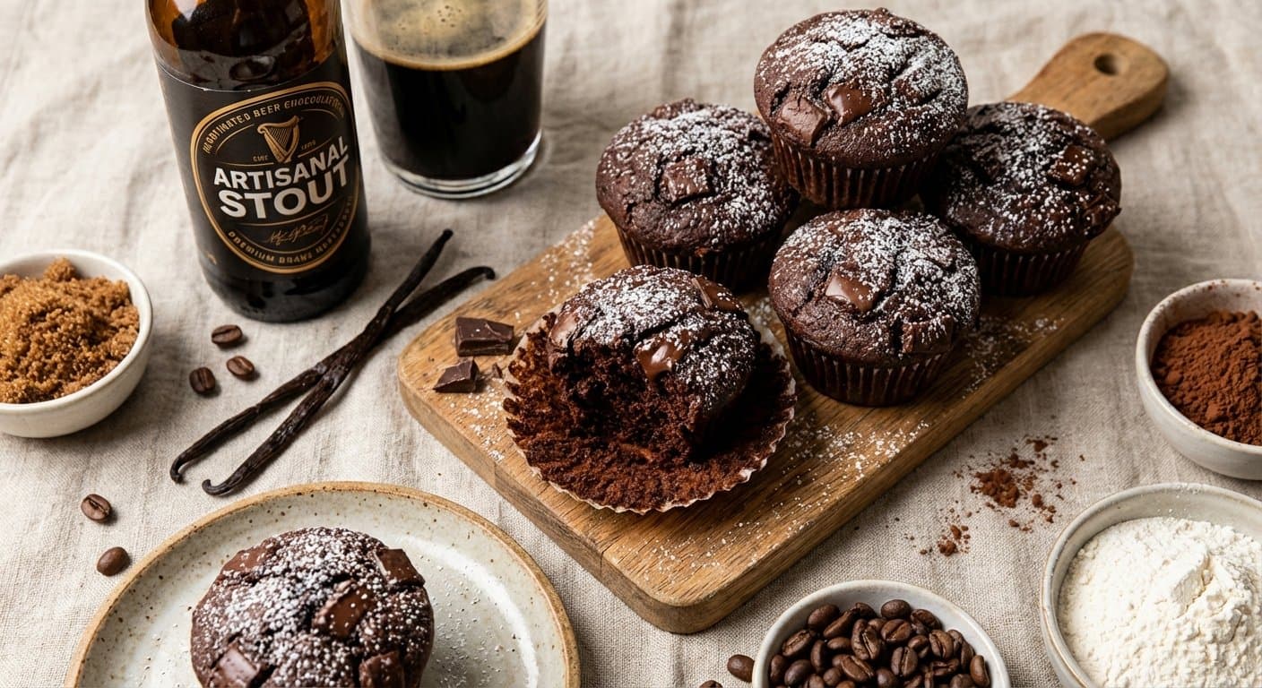 Muffins con Cerveza Negra