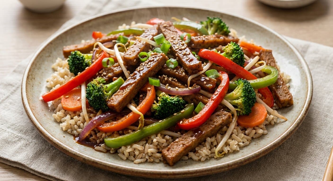 Stir-fry de Seitán con Verduras