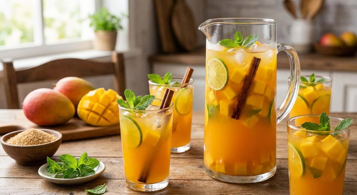 Agua Aromatizada de Mango Fresco