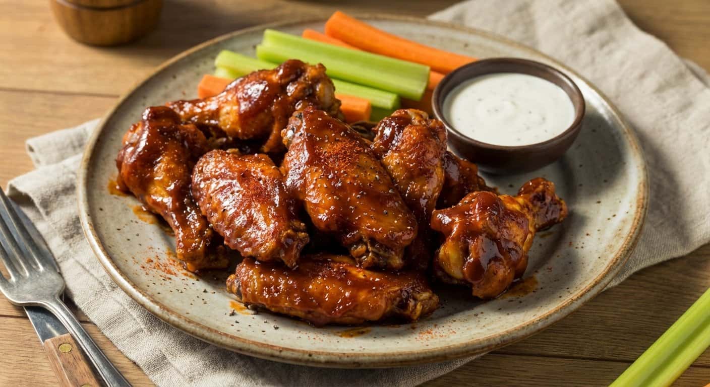 Alitas de Pollo Crujientes con Salsa BBQ Casera