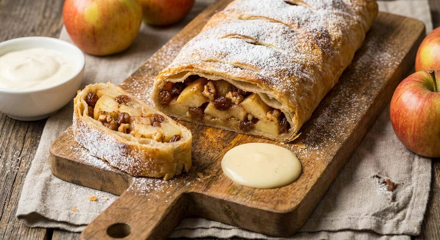 Apfelstrudel Tradicional Austriaco