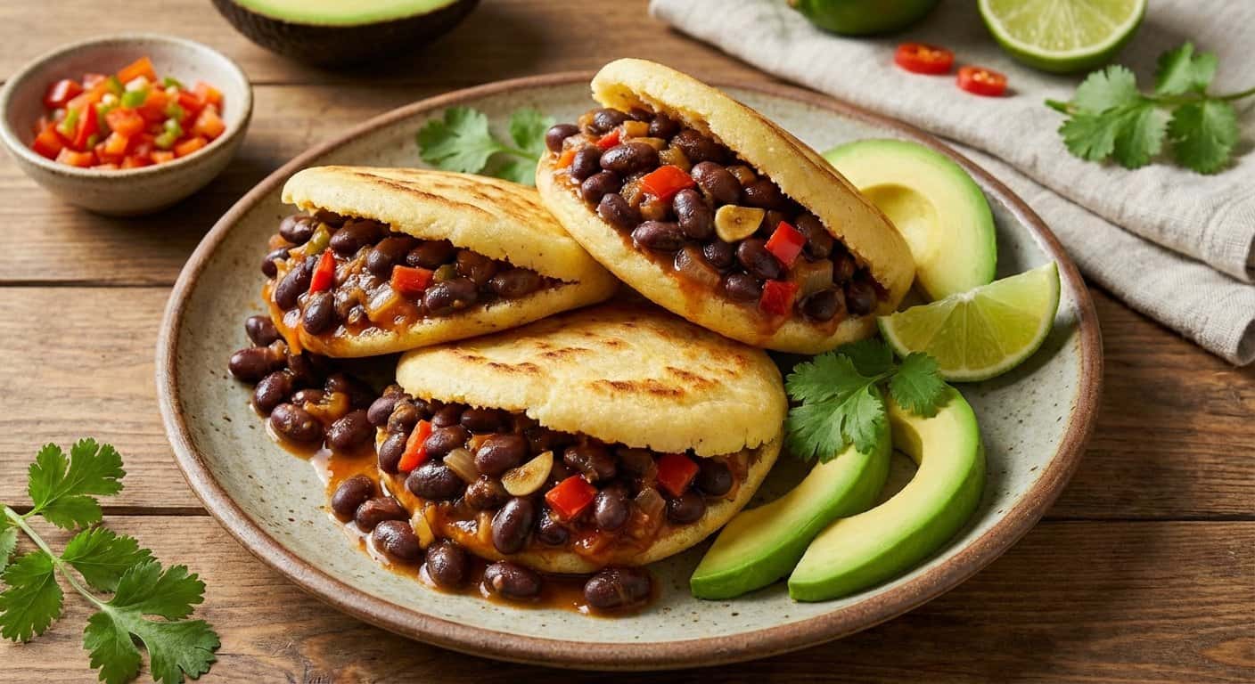 Arepas Veganas de Caraotas