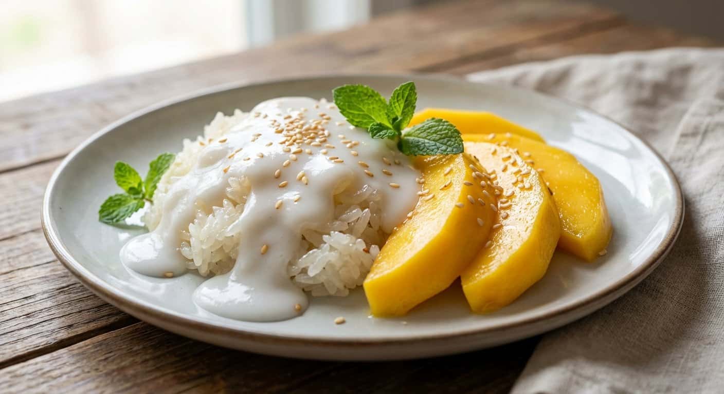 Arroz Pegajoso con Mango