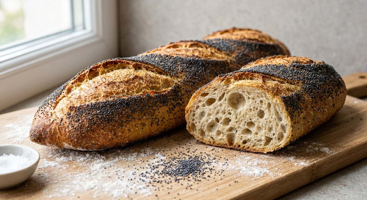 Baguette Alta Hidratación con Amapola