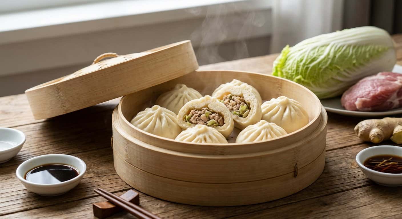 Baozi Shanghainesa Rellenos de Cerdo y Col China