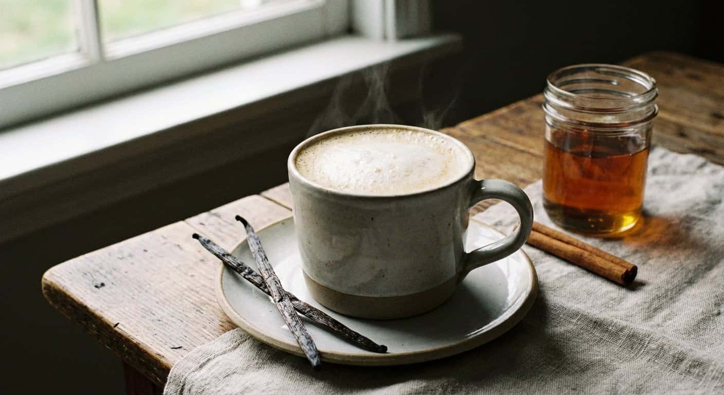 Bebida Caliente de Vainilla y Leche de Coco