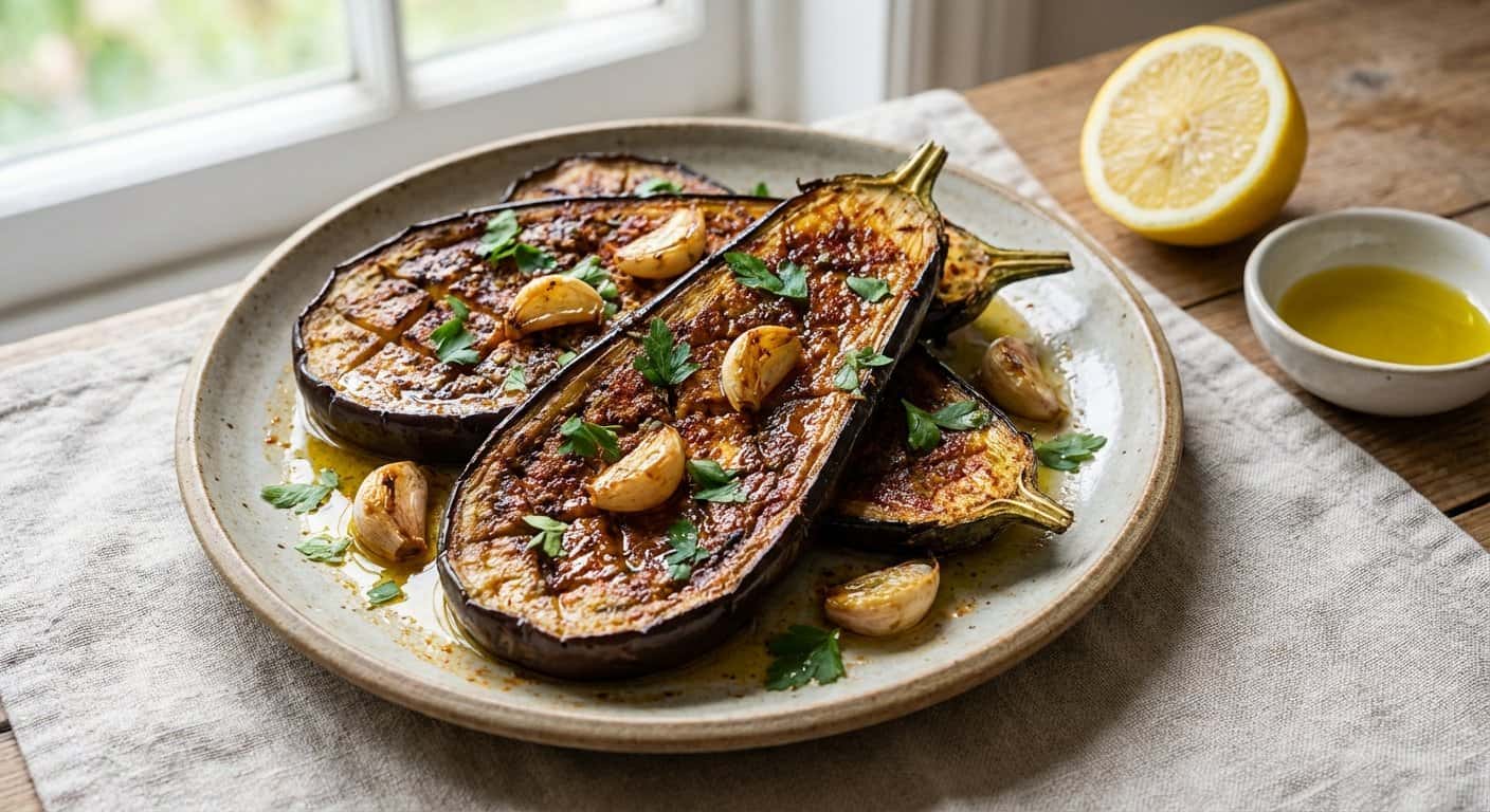 Berenjena a la plancha con especias