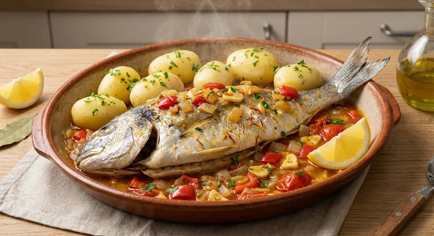 Besugo a la Marinera con Salsa Ligera