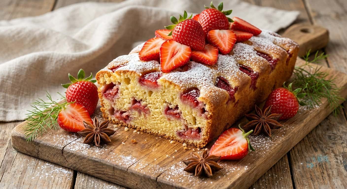 Bizcocho de fresa con anís