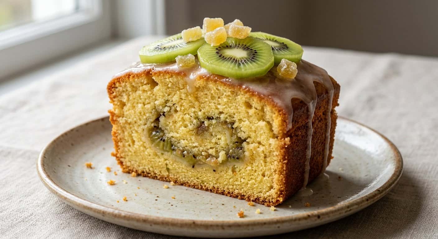 Bizcocho de kiwi con jengibre