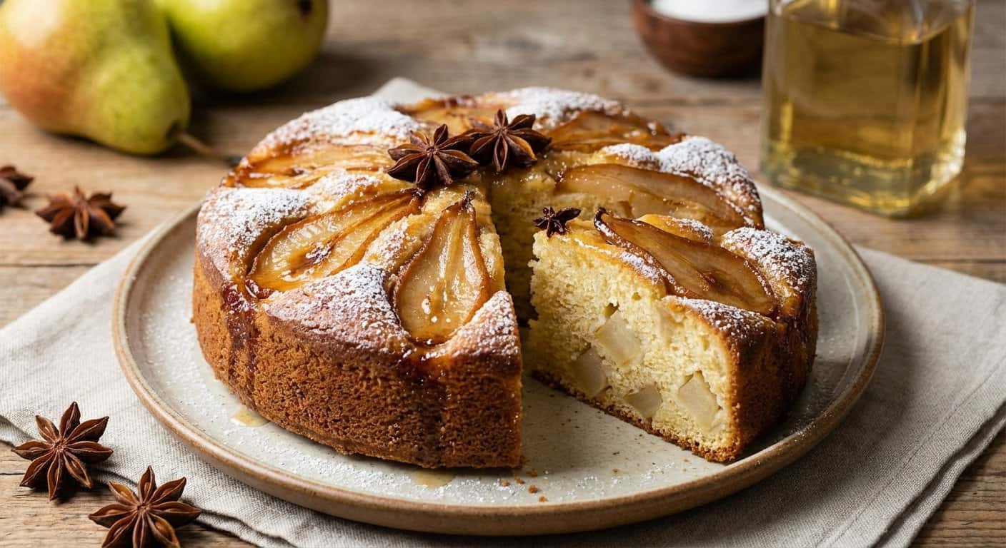 Bizcocho de pera con anís