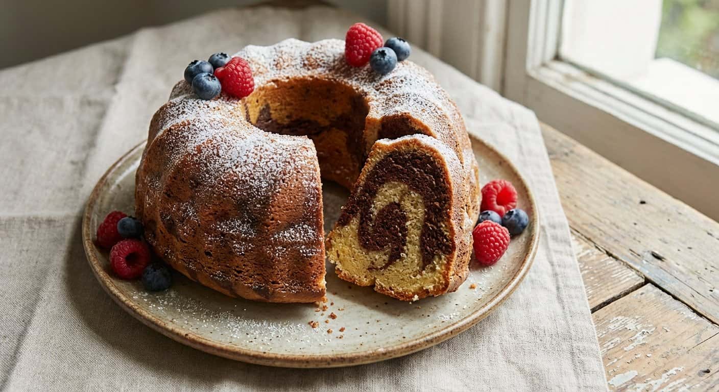 Bizcocho de Vainilla y Chocolate con Leche