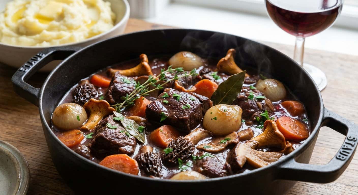 Boeuf Bourguignon Lionés con Setas