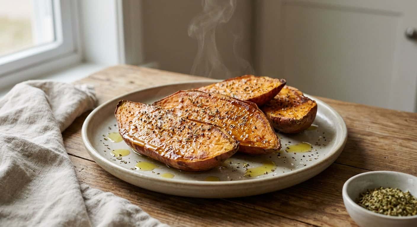 Boniato al horno con orégano