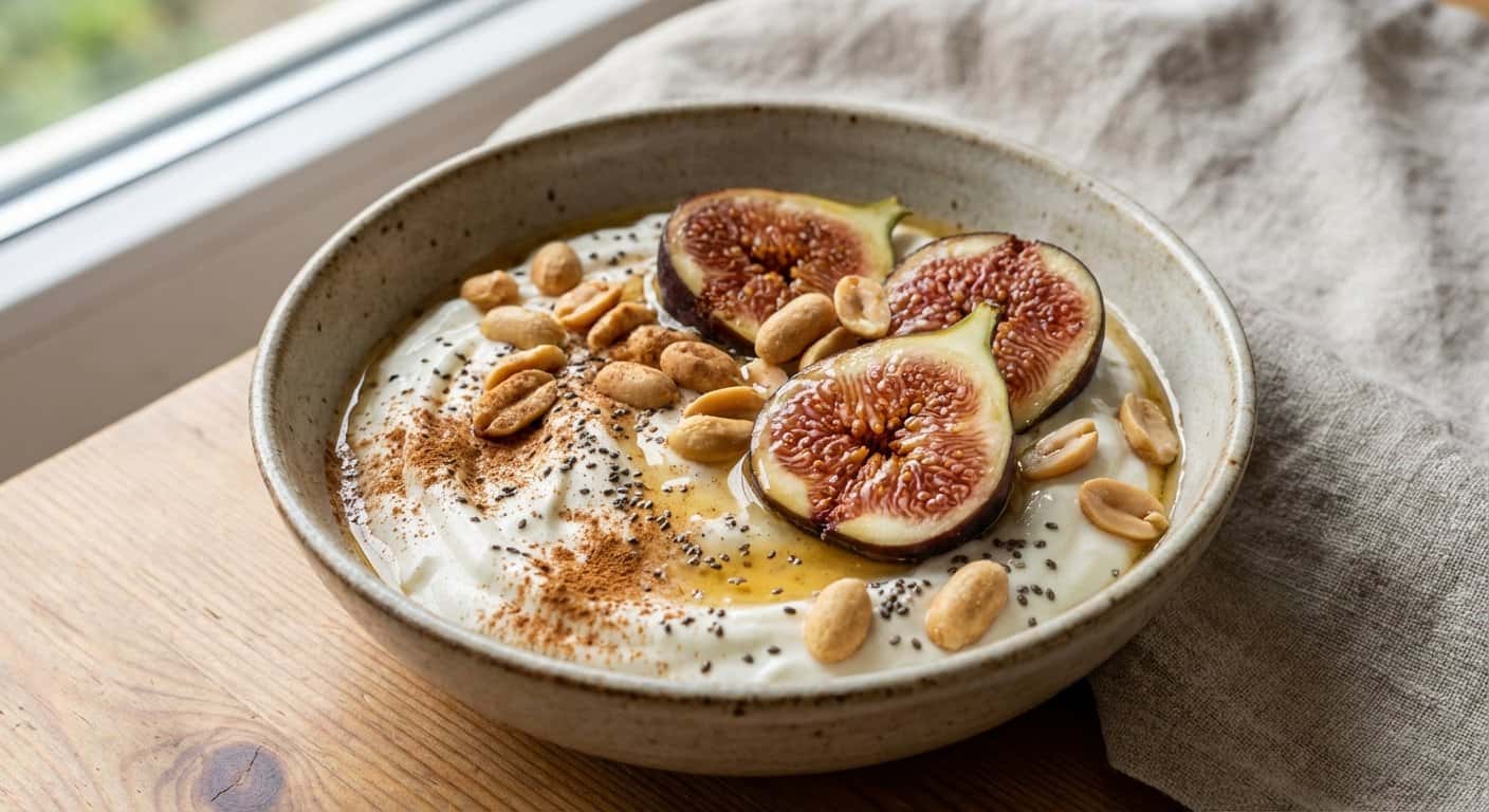Bowl de Yogur con Higos y Cacahuete
