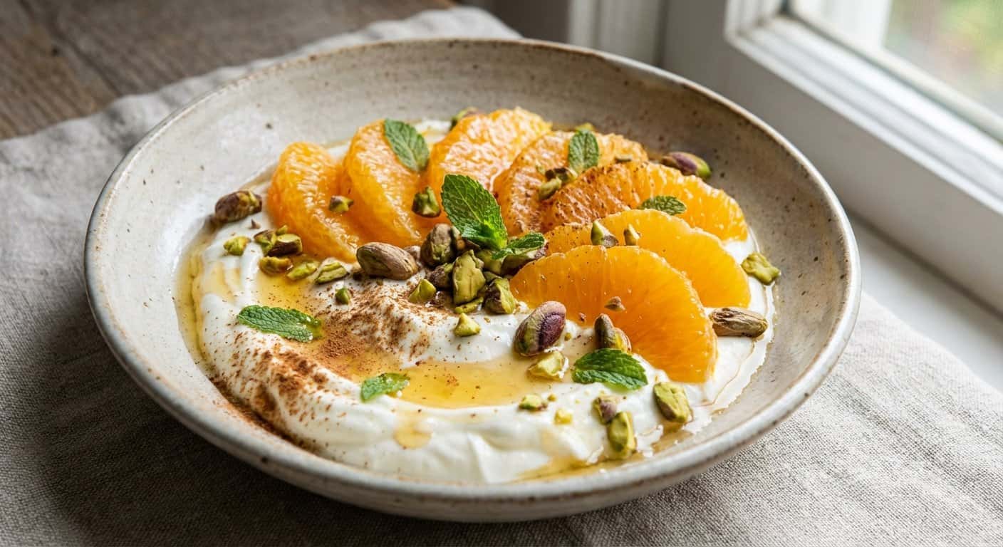 Bowl de Yogur con Naranja y Pistacho