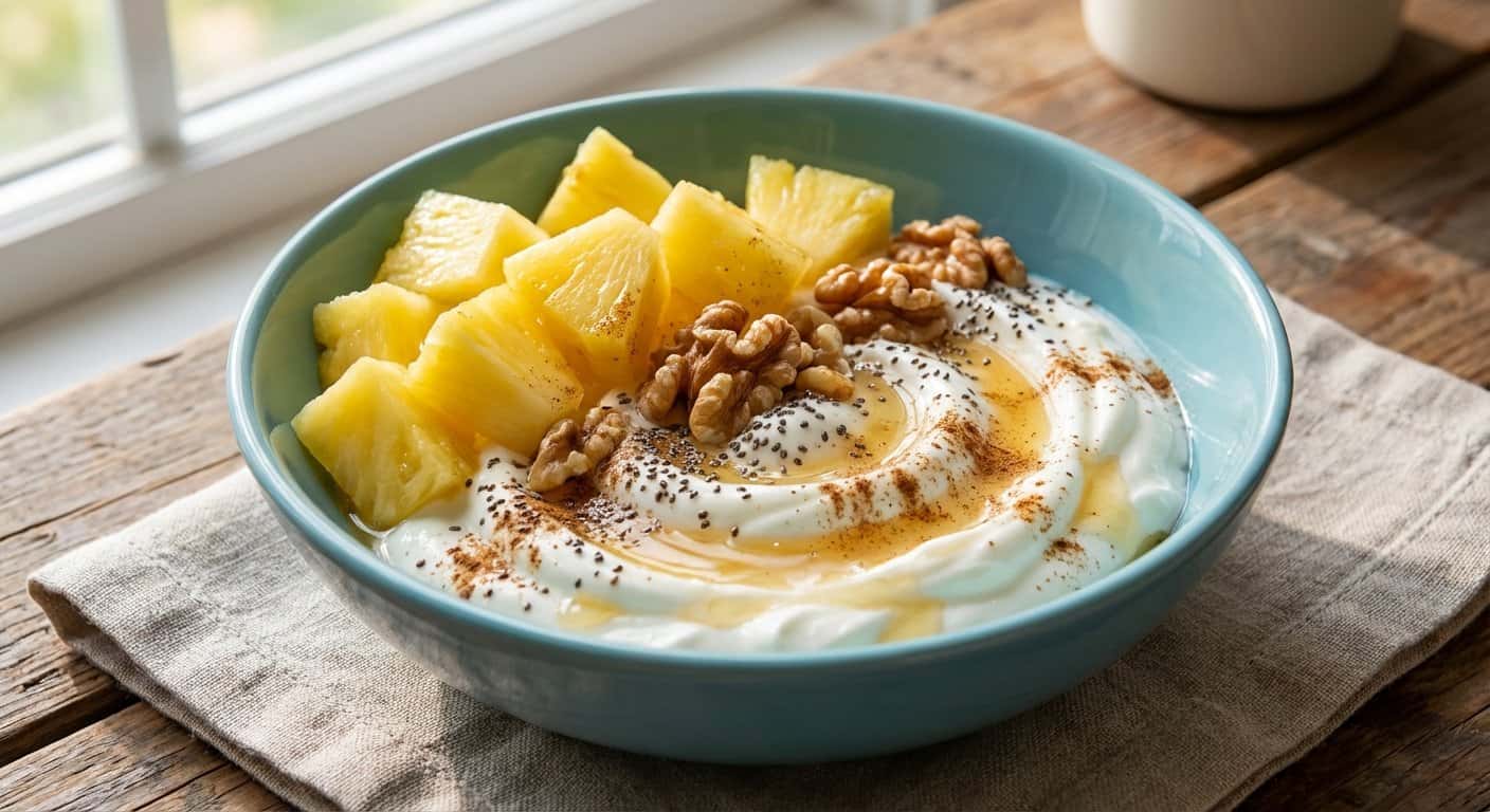 Bowl de Yogur con Piña y Nuez