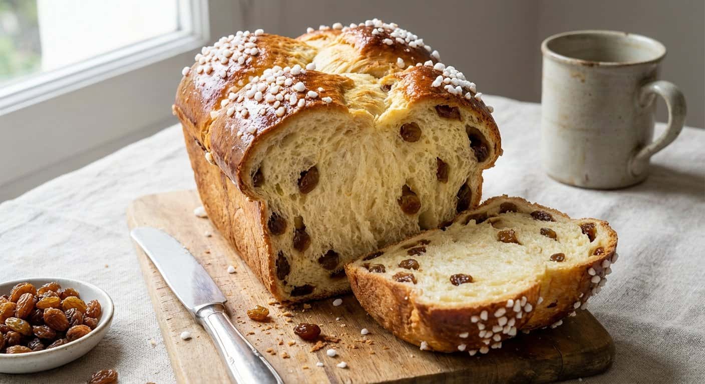 Brioche Alta Hidratación con Pasas