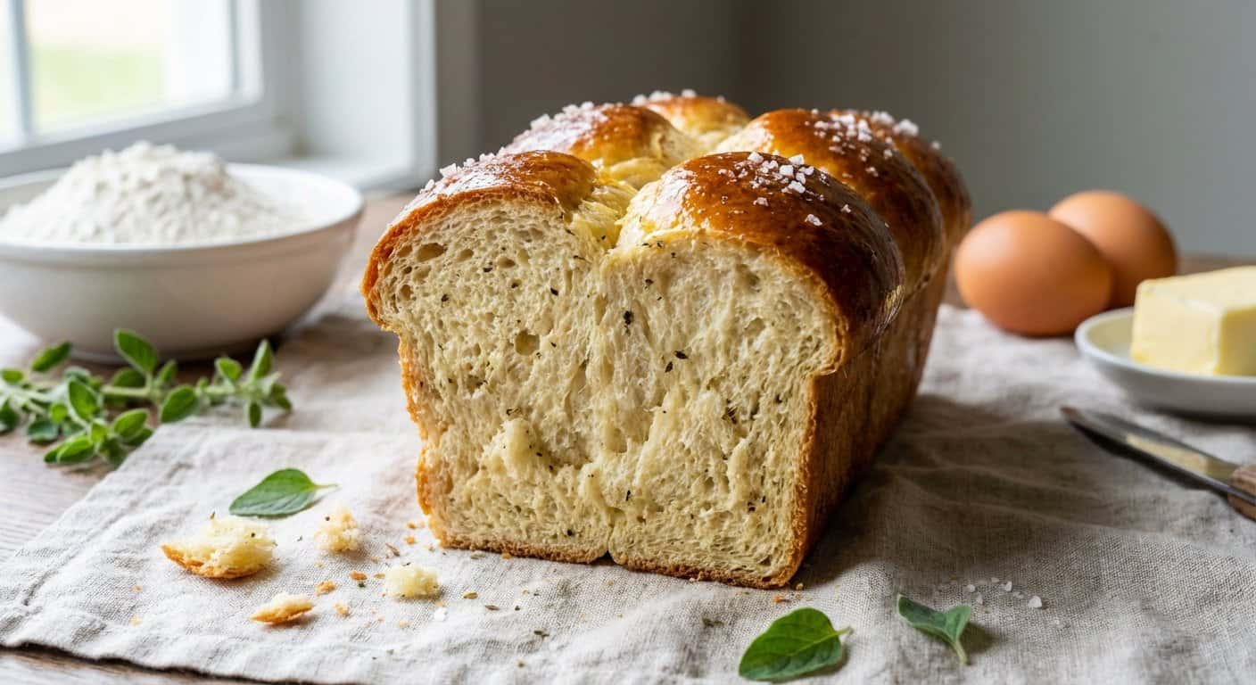 Brioche con reposo en frío con orégano