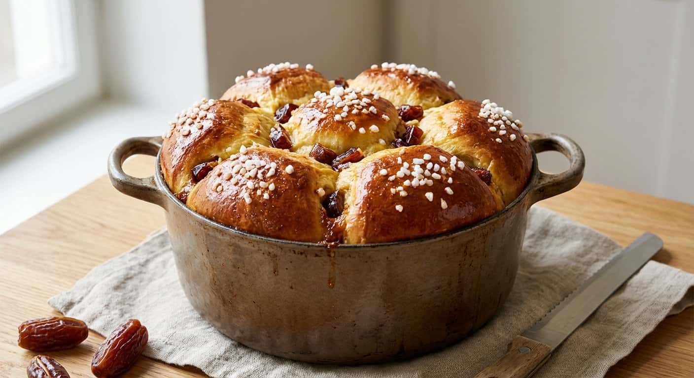 Brioche Horneado en Olla con Dátiles