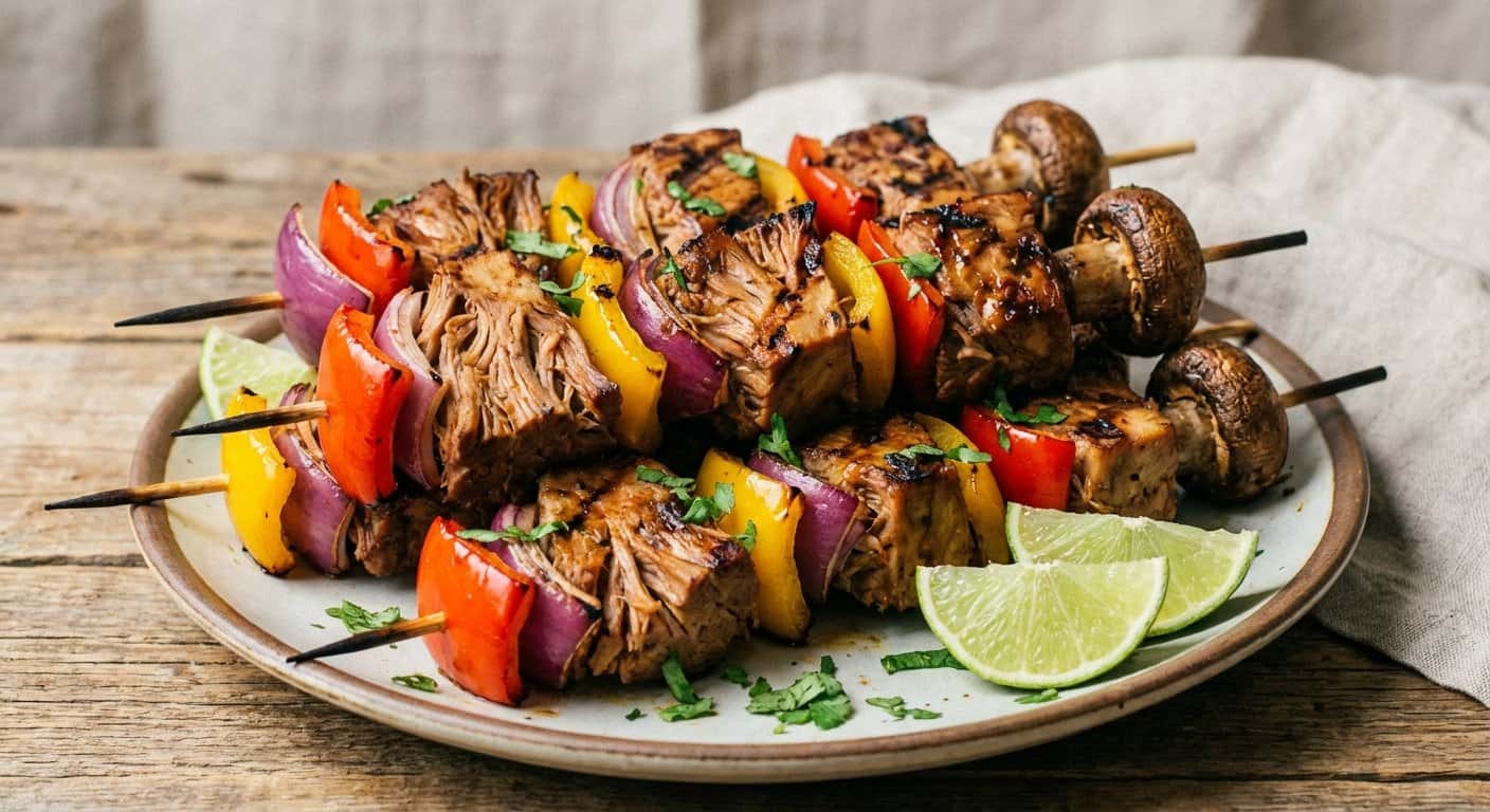 Brochetas de Jackfruit a la Parrilla