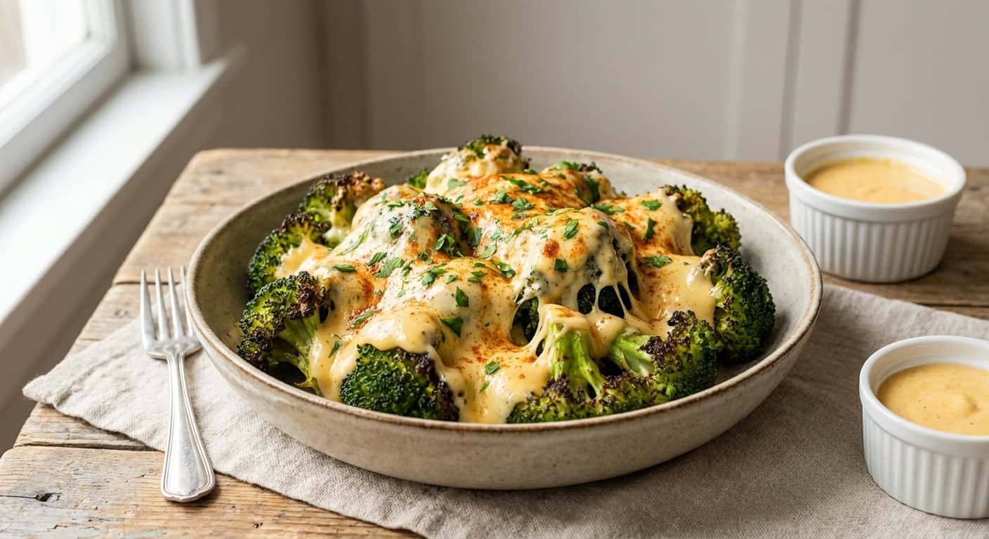 Brócoli al Horno con Salsa de Queso