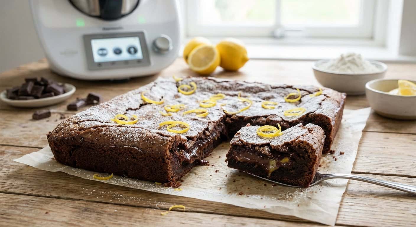 Brownie de limón en Thermomix