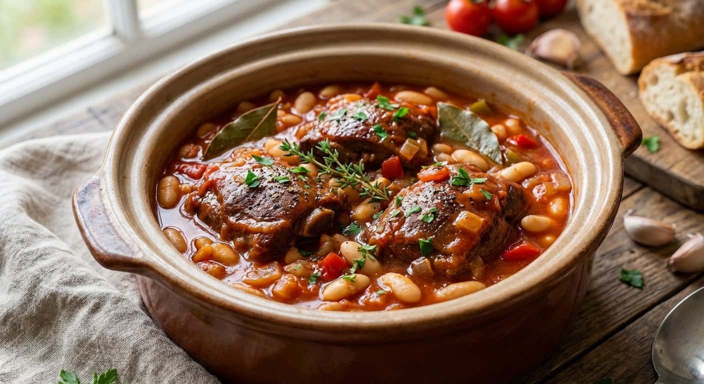 Carrilleras de Cerdo con Alubias y Tomate en Slow Cooker